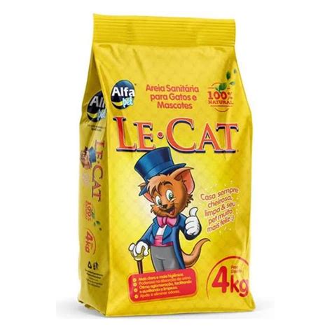 Areia Higiênica Tradicional Sanitária para Gatos Le Cat 4kg